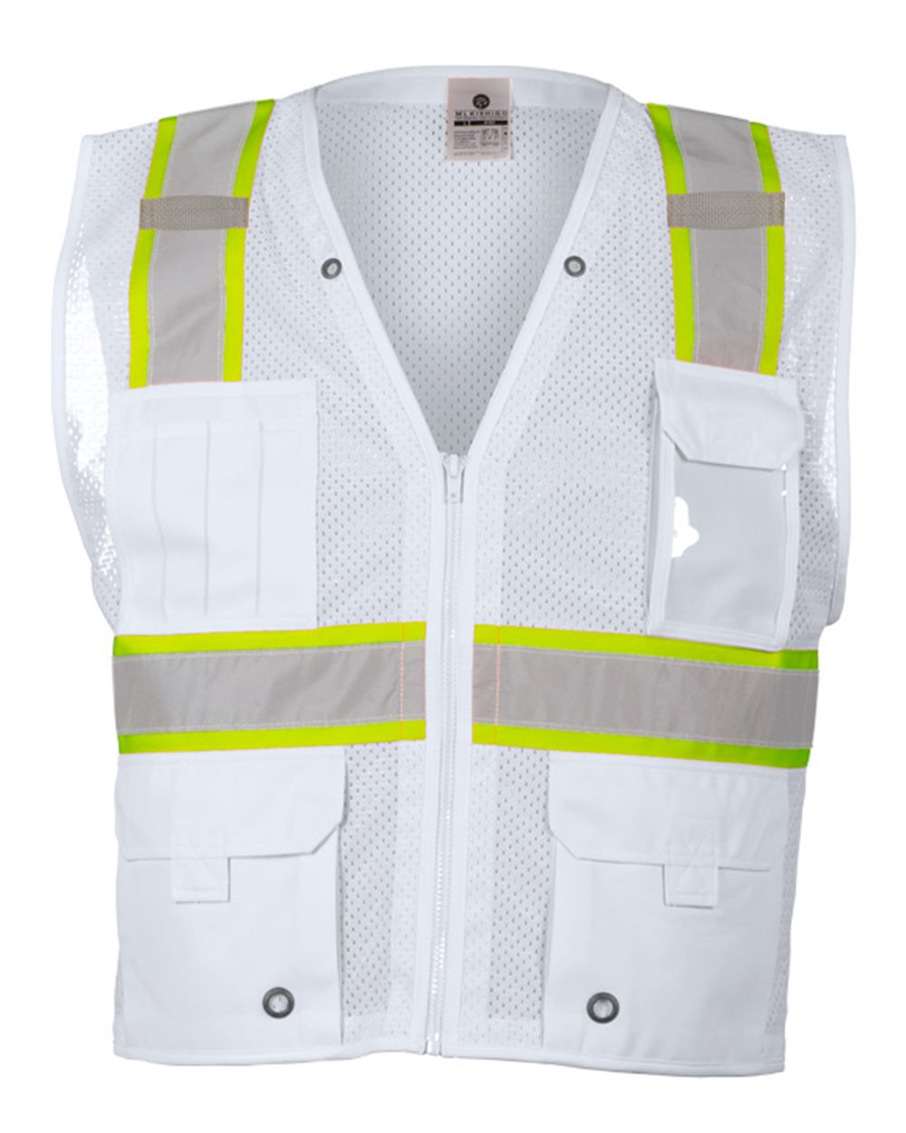 Kishigo Unisex EV Series® Enhanced Visibility Multi-Pocket Mesh Vest. B100-111 - White - B105