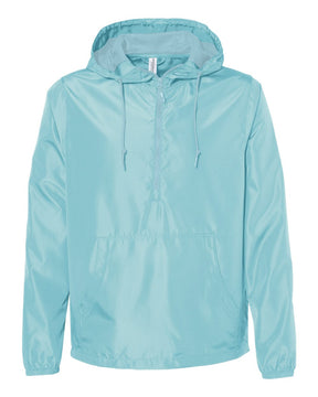 Independent Trading Co. Unisex Lightweight Quarter-Zip Windbreaker Pullover Jacket. EXP54LWP - Aqua