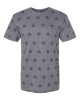 Code Five Unisex Star Print Tee. 3929 - Granite Heather Star