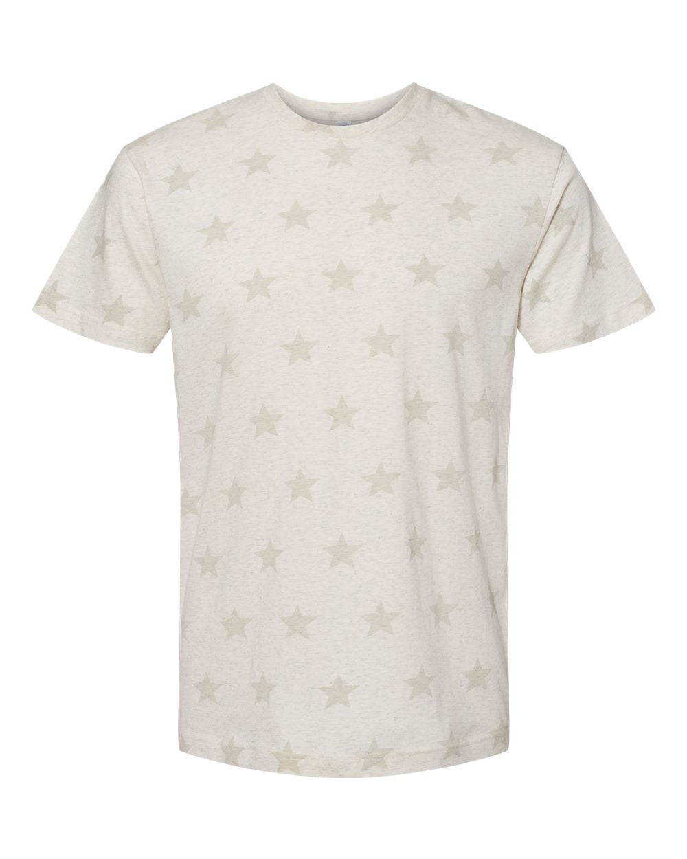 Code Five Unisex Star Print Tee. 3929 - Natural Heather Star