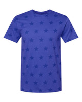 Code Five Unisex Star Print Tee. 3929 - Royal Star