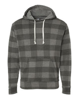 J. America Men's Triblend Fleece Hooded Sweatshirt. 8871 - Smoke Triblend Buffalo