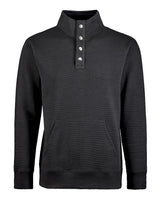 J. America Men's Ripple Fleece Snap Sweatshirt. 8708 - Black