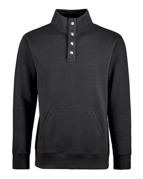 J. America Men's Ripple Fleece Snap Sweatshirt. 8708 - Black