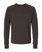 J. America Men's Ripple Fleece Raglan Crewneck Sweatshirt. 8707 - Black