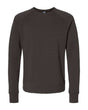 J. America Men's Ripple Fleece Raglan Crewneck Sweatshirt. 8707 - Black