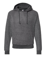 J. America Men's Flip Side Fleece Hooded Sweatshirt. 8709 - Charcoal Heather