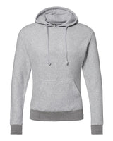 J. America Men's Flip Side Fleece Hooded Sweatshirt. 8709 - Grey Heather