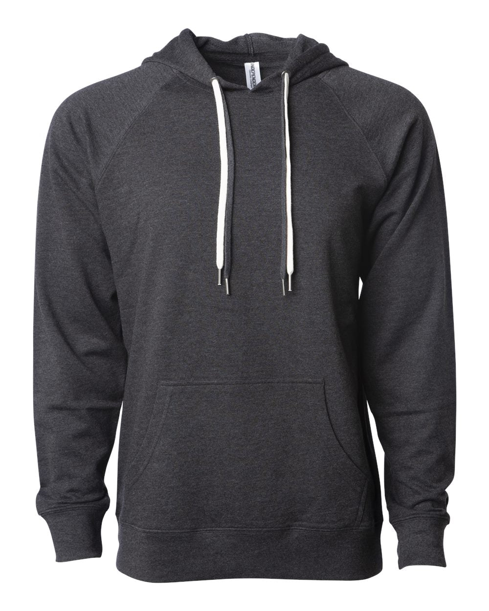 Independent Trading Co. Unisex Icon Lightweight Loopback Terry Hooded Sweatshirt. SS1000 - Charcoal Heather