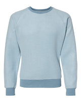 J. America Unisex Flip Side Fleece Crewneck Sweatshirt. 8710 - Chambray Heather