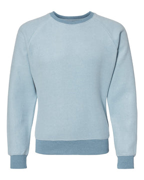J. America Unisex Flip Side Fleece Crewneck Sweatshirt. 8710 - Chambray Heather
