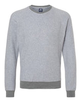 J. America Unisex Flip Side Fleece Crewneck Sweatshirt. 8710 - Grey Heather