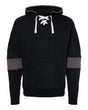 J. America Men's Sport Lace Colorblocked Fleece Hooded Sweatshirt. 8832 - Black