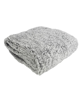 Alpine Fleece Frosted Sherpa Blanket. 8729 - Grey