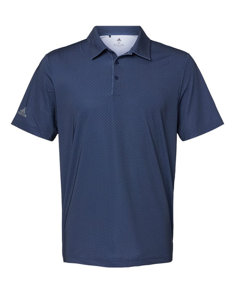 Adidas Men's Ultimate365 Diamond Dot Print Polo. A498 - Navy Blue/ White/ Grey Three