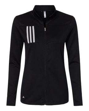 Adidas Women's 3-Stripes Double Knit Full-Zip Jacket. A483 - Black/ Grey Two