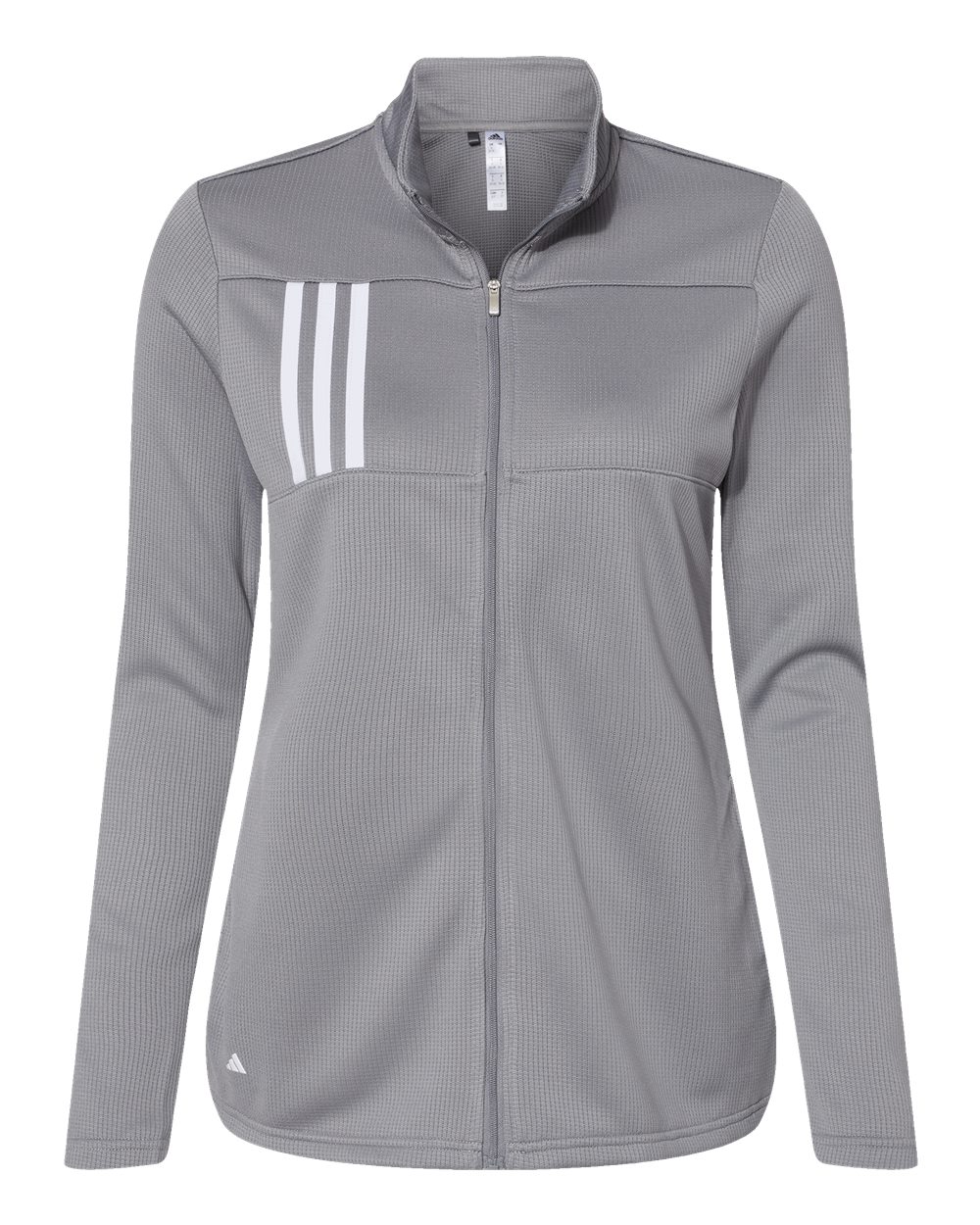 Adidas Women's 3-Stripes Double Knit Full-Zip Jacket. A483 - Grey Three/ White