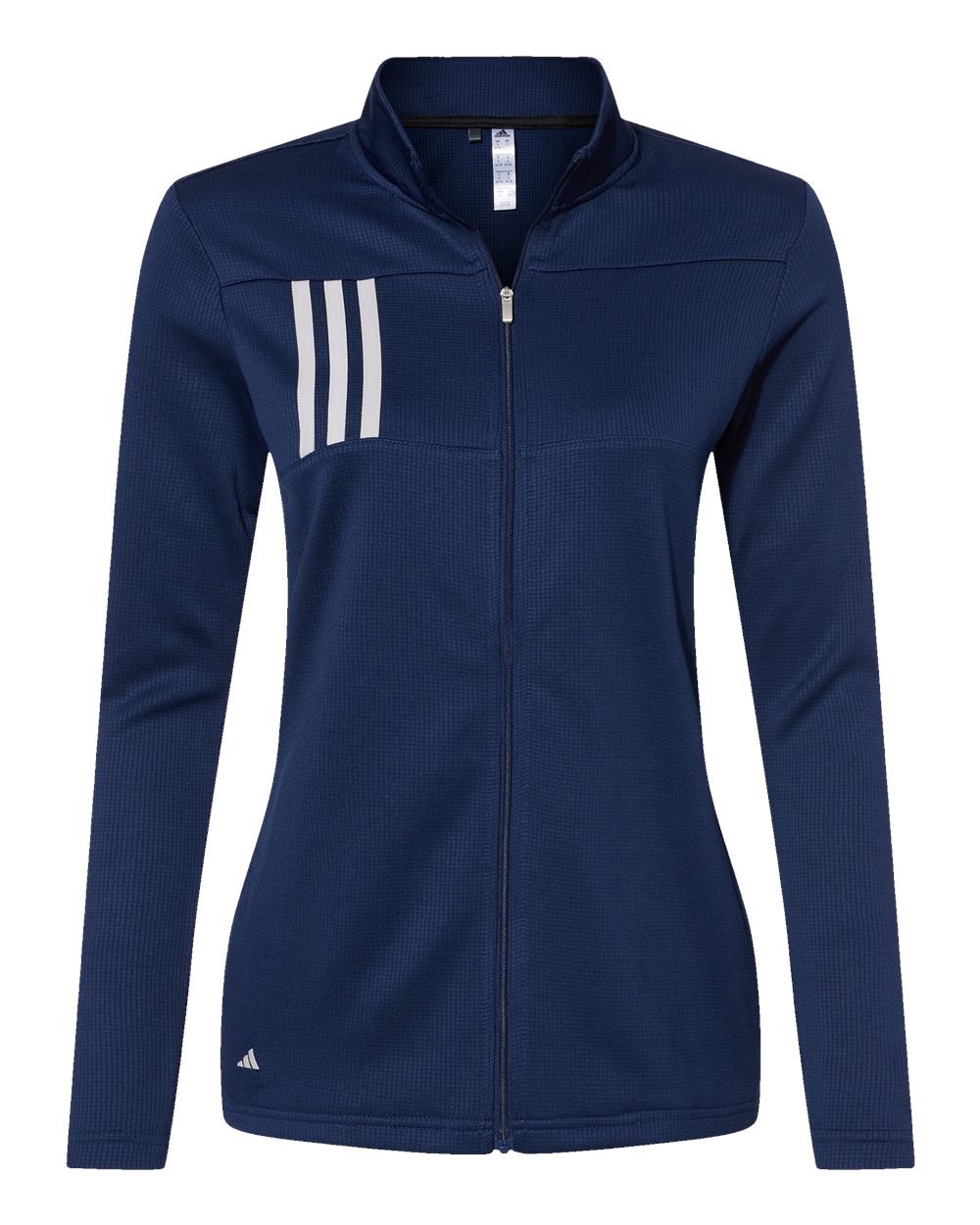 Adidas Women's 3-Stripes Double Knit Full-Zip Jacket. A483 - Team Navy Blue/ Grey Two