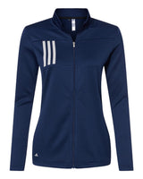 Adidas Women's 3-Stripes Double Knit Full-Zip Jacket. A483 - Team Navy Blue/ Grey Two