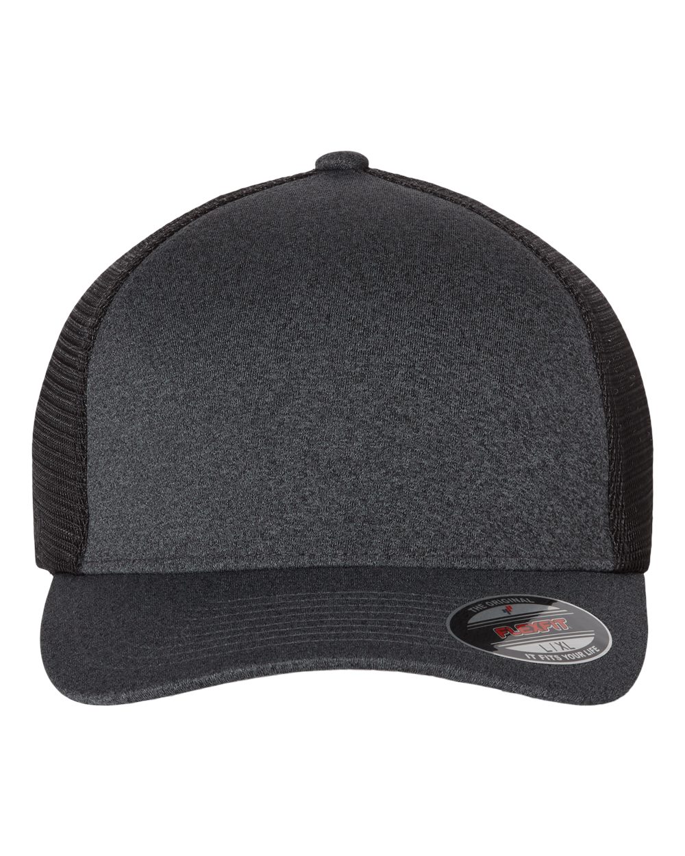 Flexfit Unipanel™ Trucker Cap. 5511UP - Melange Dark Grey/ Black