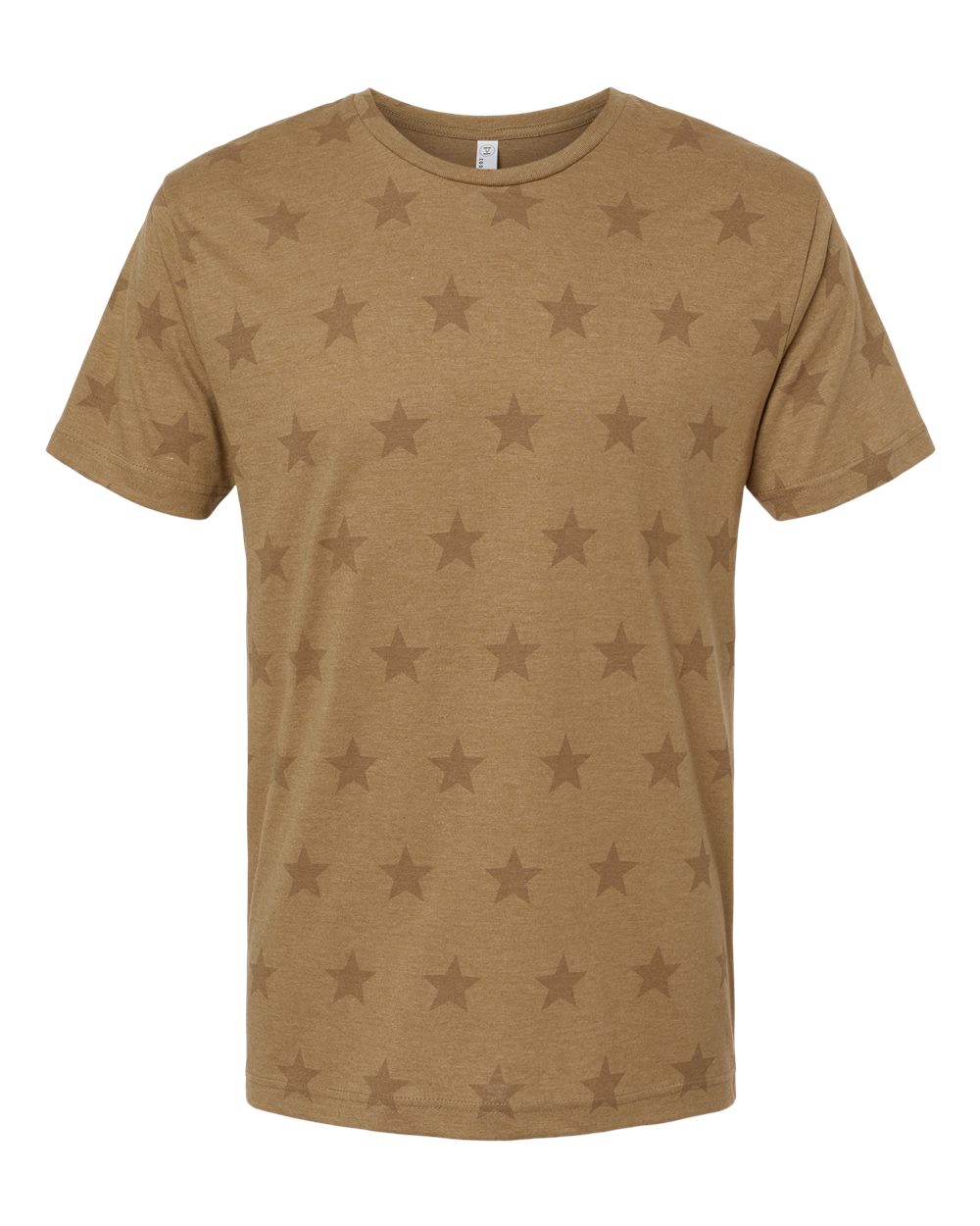Code Five Unisex Star Print Tee. 3929 - Coyote Brown Star