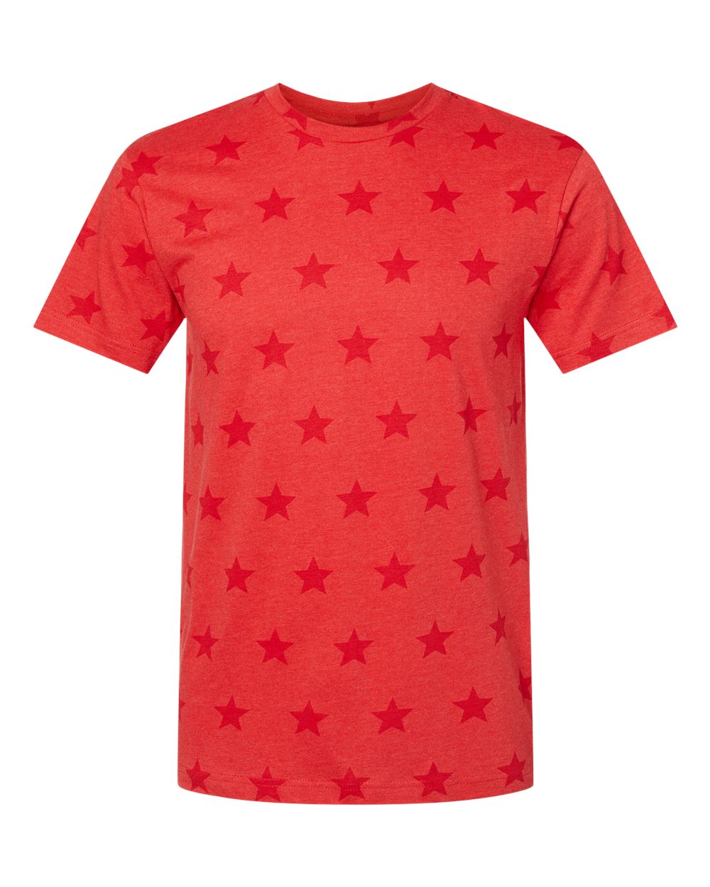 Code Five Unisex Star Print Tee. 3929 - Red Star