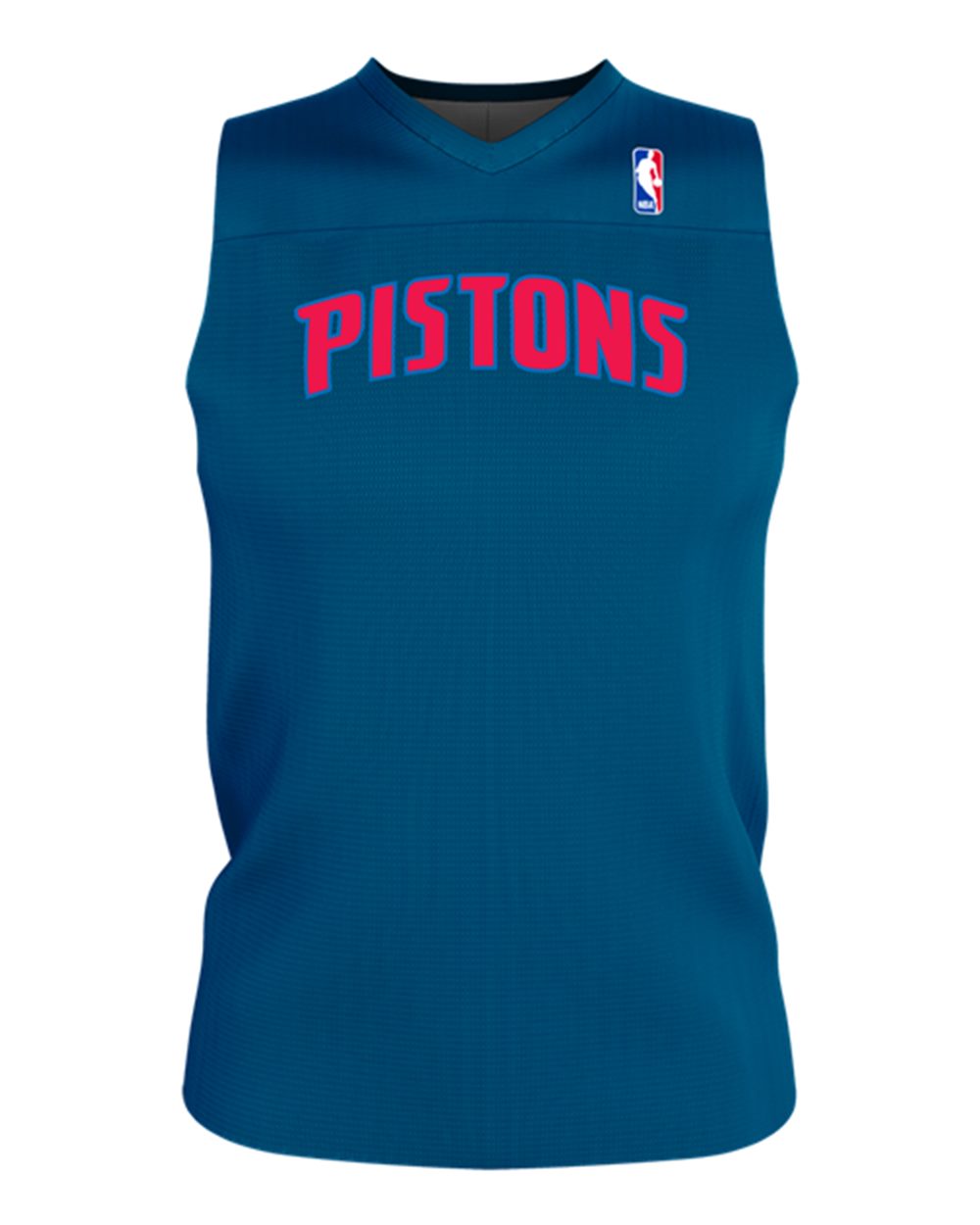 Alleson Athletic Men's NBA Logo'd Reversible Game Jersey. A105LA - Detroit Pistons