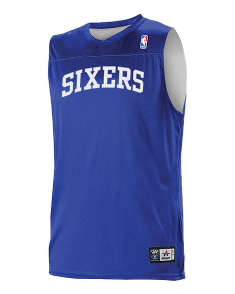 Alleson Athletic Men's NBA Logo'd Reversible Game Jersey. A105LA - Philadelphia 76ers