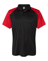 C2 Sport Men's Sport Polo. 5903 - Black/ Red