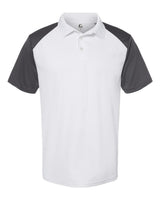 C2 Sport Men's Sport Polo. 5903 - White/ Graphite