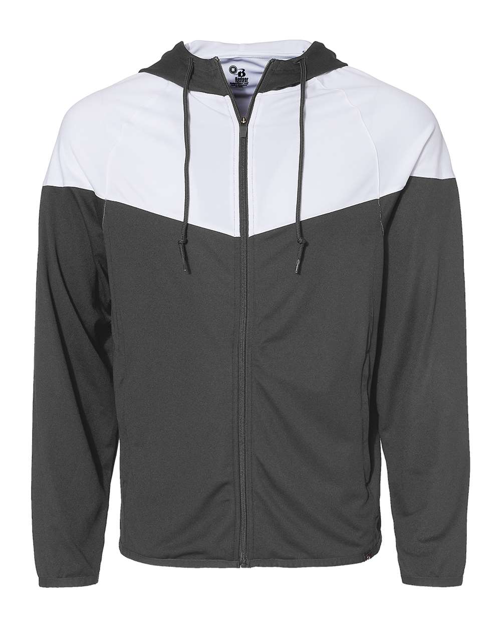 Badger Men's Spirit Outer-Core Jacket. 7722 - Graphite/ White