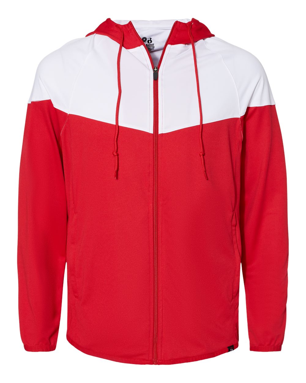 Badger Men's Spirit Outer-Core Jacket. 7722 - Red/ White