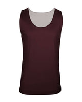 C2 Sport Men's Reversible Mesh Tank. 5729 - Maroon/ White