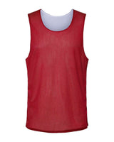 C2 Sport Men's Reversible Mesh Tank. 5729 - Red/ White