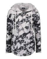 MV Sport Women's Angel Terry Nora Pullover. W17122 - Greyscale Tie Dye