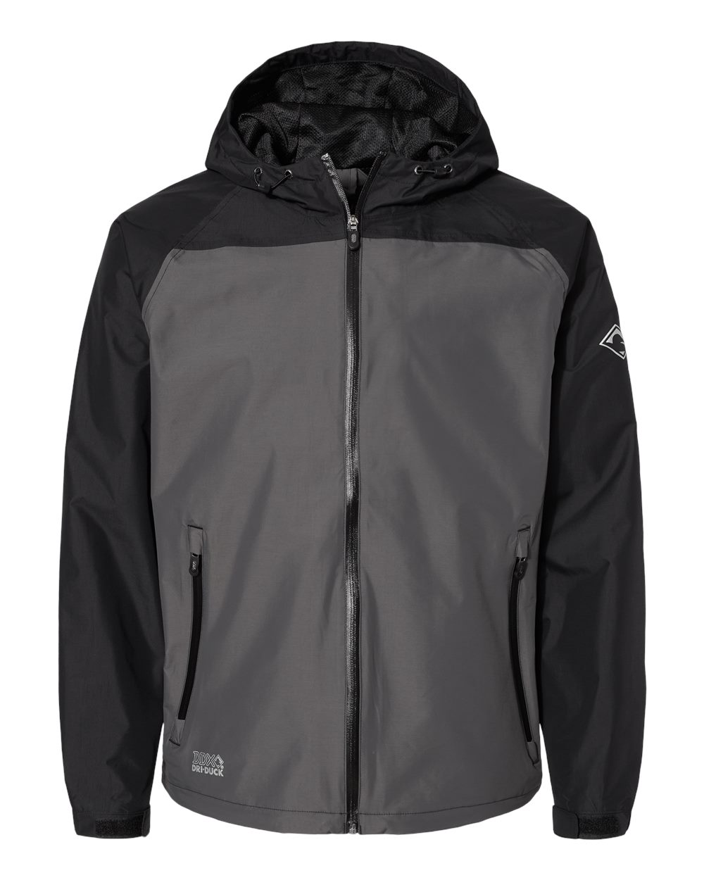 DRI DUCK Unisex Torrent Waterproof Hooded Jacket. 5335 - Charcoal/ Black