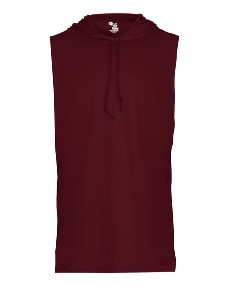 Badger Men's B-Core Hooded Sleeveless T-Shirt. 4108 - Maroon