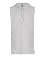 Badger Men's B-Core Hooded Sleeveless T-Shirt. 4108 - Silver