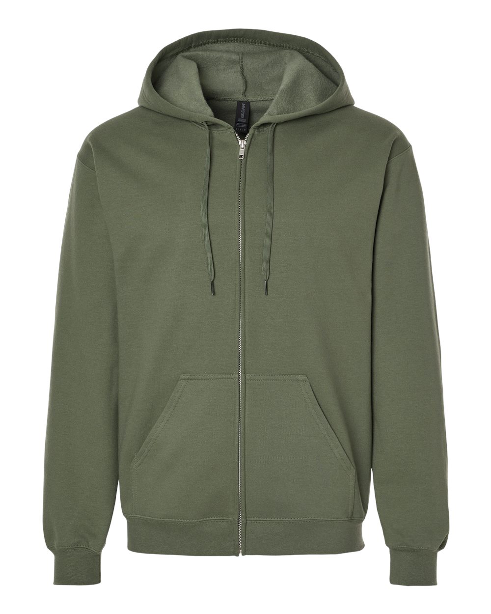 Gildan Unisex Softstyle® Midweight Full-Zip Hooded Sweatshirt. SF600 - Military Green