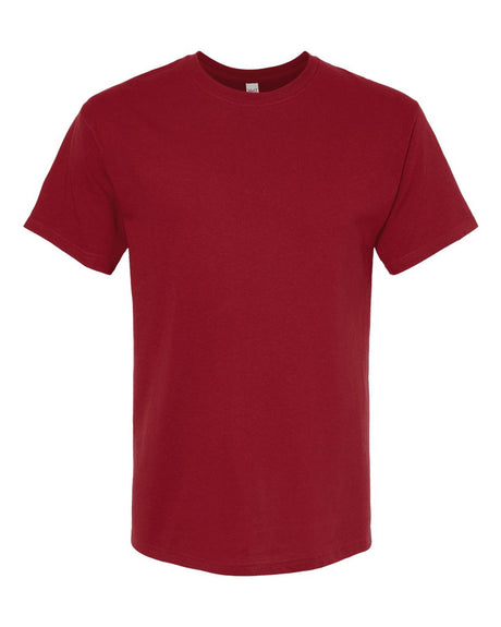 M&O Men's Gold Soft Touch T-Shirt. 4800 - Cardinal Red