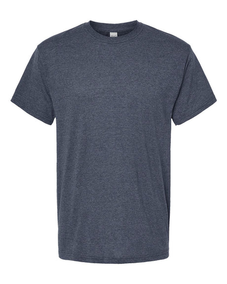 M&O Men's Gold Soft Touch T-Shirt. 4800 - Heather Navy