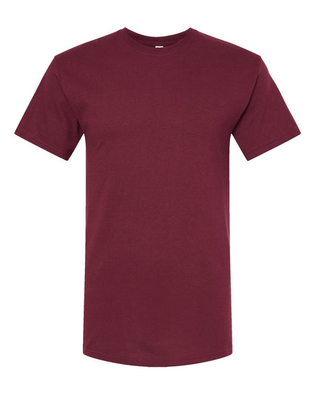 M&O Men's Gold Soft Touch T-Shirt. 4800 - Maroon