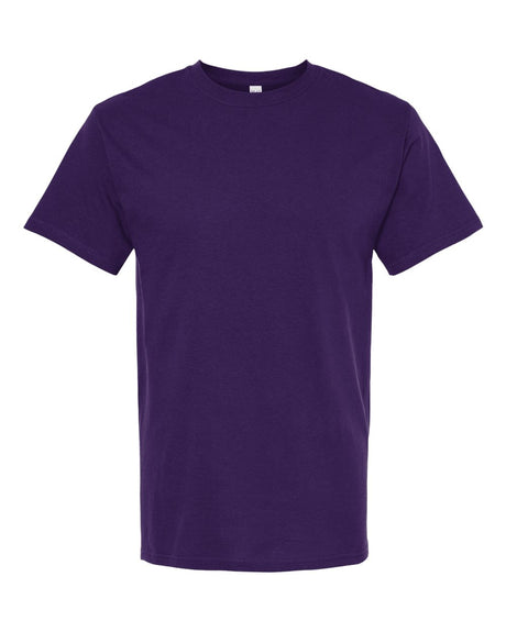 M&O Men's Gold Soft Touch T-Shirt. 4800 - Purple