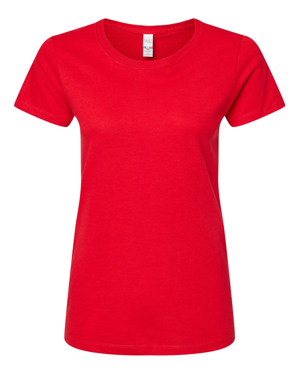 M&O Women's Gold Soft Touch T-Shirt. 4810 - Deep Red