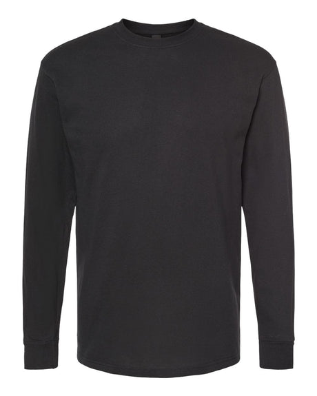 M&O Unisex Gold Soft Touch Long Sleeve T-Shirt. 4820 - Black