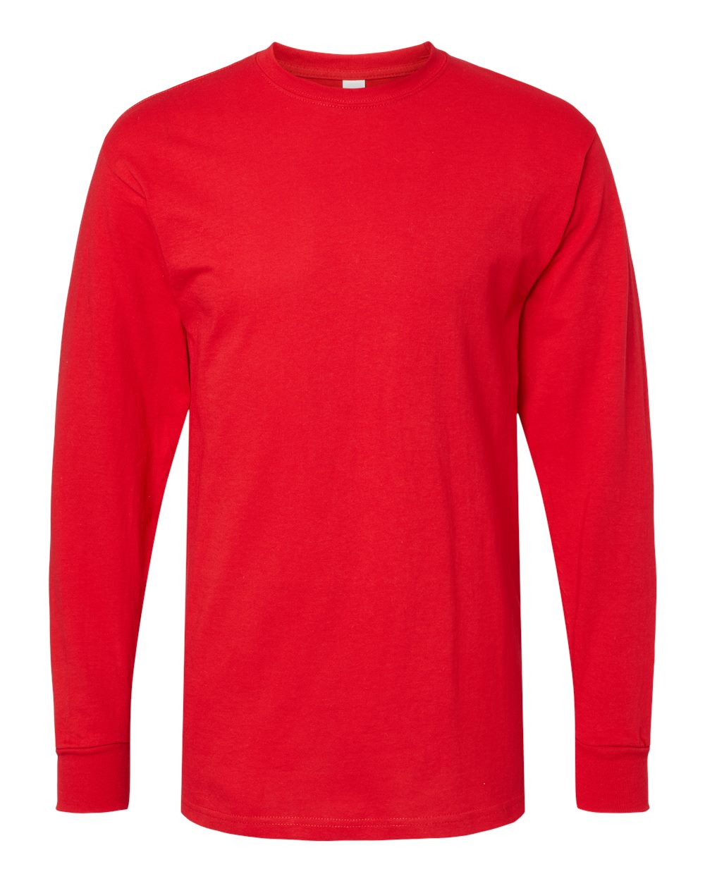 M&O Unisex Gold Soft Touch Long Sleeve T-Shirt. 4820 - Deep Red