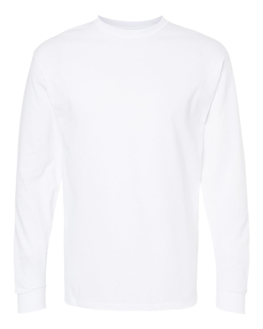 M&O Unisex Gold Soft Touch Long Sleeve T-Shirt. 4820 - White
