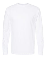 M&O Unisex Gold Soft Touch Long Sleeve T-Shirt. 4820 - White