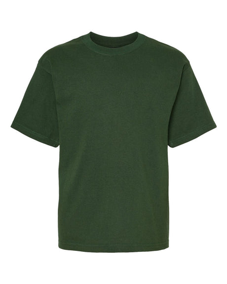 M&O Youth Gold Soft Touch T-Shirt. 4850 - Forest Green