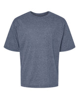 M&O Youth Gold Soft Touch T-Shirt. 4850 - Heather Navy